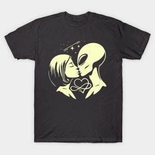 Alien Kissing Human T-Shirt